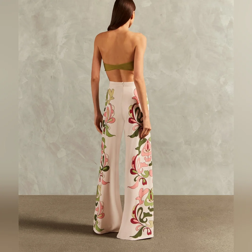 Adriana Degreas Wide-leg Pants NWT Sz 6 8 - Picture 3 of 7